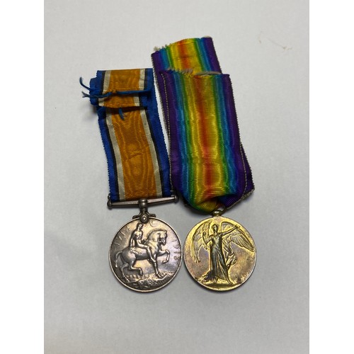 240 - Medals: a pair of WWI medals, awarded to 29008 Cpl D J O'Conner R. Innis Fus. -