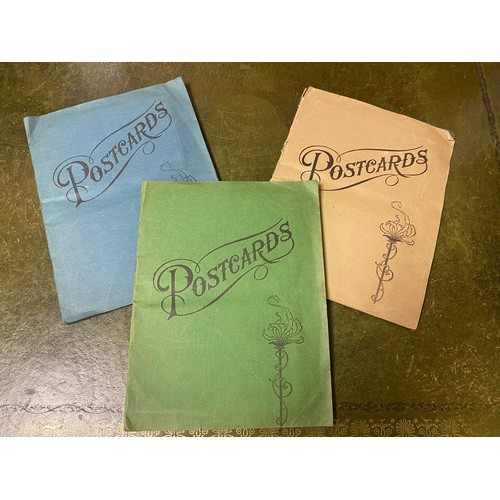 315 - Postcards: three small postcard albums -