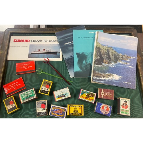 266 - A collection of Cunard menus and other ephemera, 1950's and 1960's, and other ephemera -