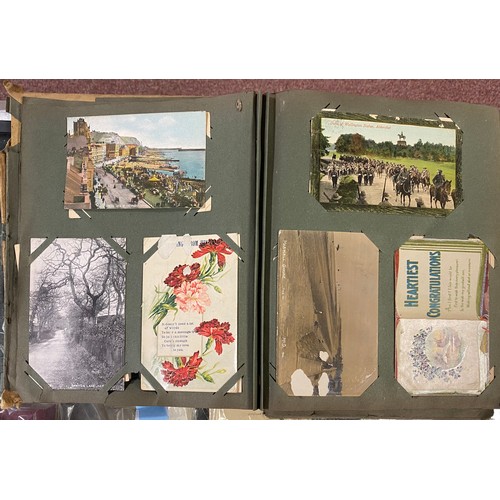 146 - Postcards: an album of approximately 265 vintage postcards, to include comic, military, Hampshire an... 