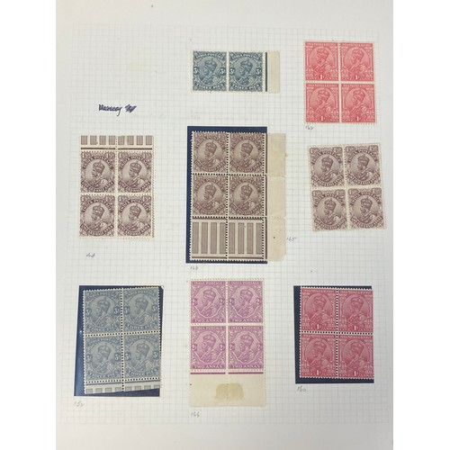 171 - Stamps: India GV, mostly mint blocks, cat over £3,000 -