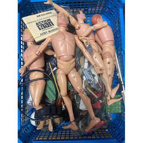 184 - Toys: an Action Man Space Capsule, boxed, and other figures and toys -