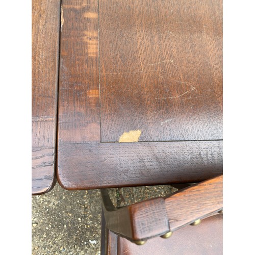 307 - An a set of six oak chairs -