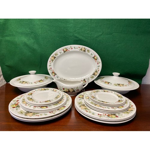 97 - A Royal Doulton 'Miramont' pattern part dinner service and a part dinner service in 'The Coppice' pa... 