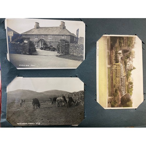 165 - Postcards: three early 20th century albums, including GB topographical, greetings and foreign topogr... 