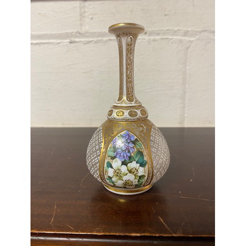 158 - A Victorian enamelled glass vase -