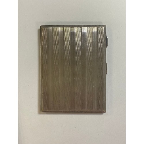 86 - A George VI silver cigarette case, London 1942, with line engraved decoration -