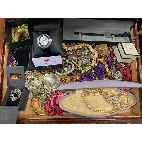 28 - A Rhodenwald & Sohne wristwatch, together with a quantity of costume jewellery and watches -