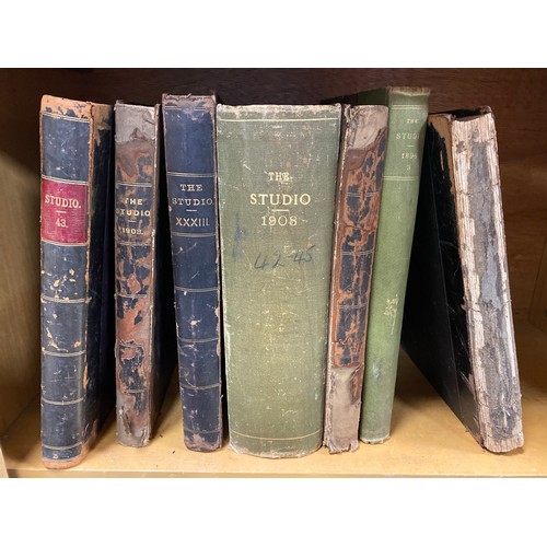 204 - A small quantity of late 19th/early 20th century The Studio, bound in seven volumes -