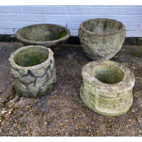 427 - A group of garden pots and a circular stand (4) -