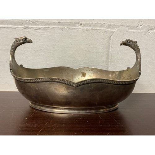 43 - A Scandinavian silver plated centrepiece/bowl, of boat shape -