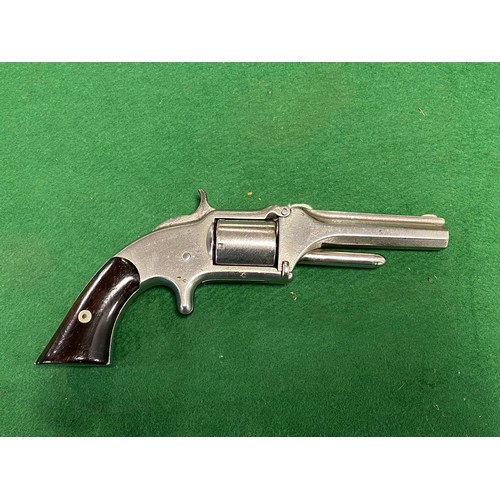 439 - A Smith & Wesson 8mm 6 shot rim fire pistol -