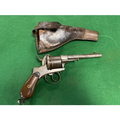 443 - An 1860 Belgian 11mm 6 shot pinfire pistol -