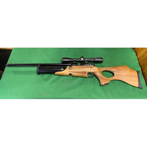 453 - A Daystate air ranger .22 cal, air rifle, ambi stock bore barrel, with hawk 3-9-40 scope, magazine a... 