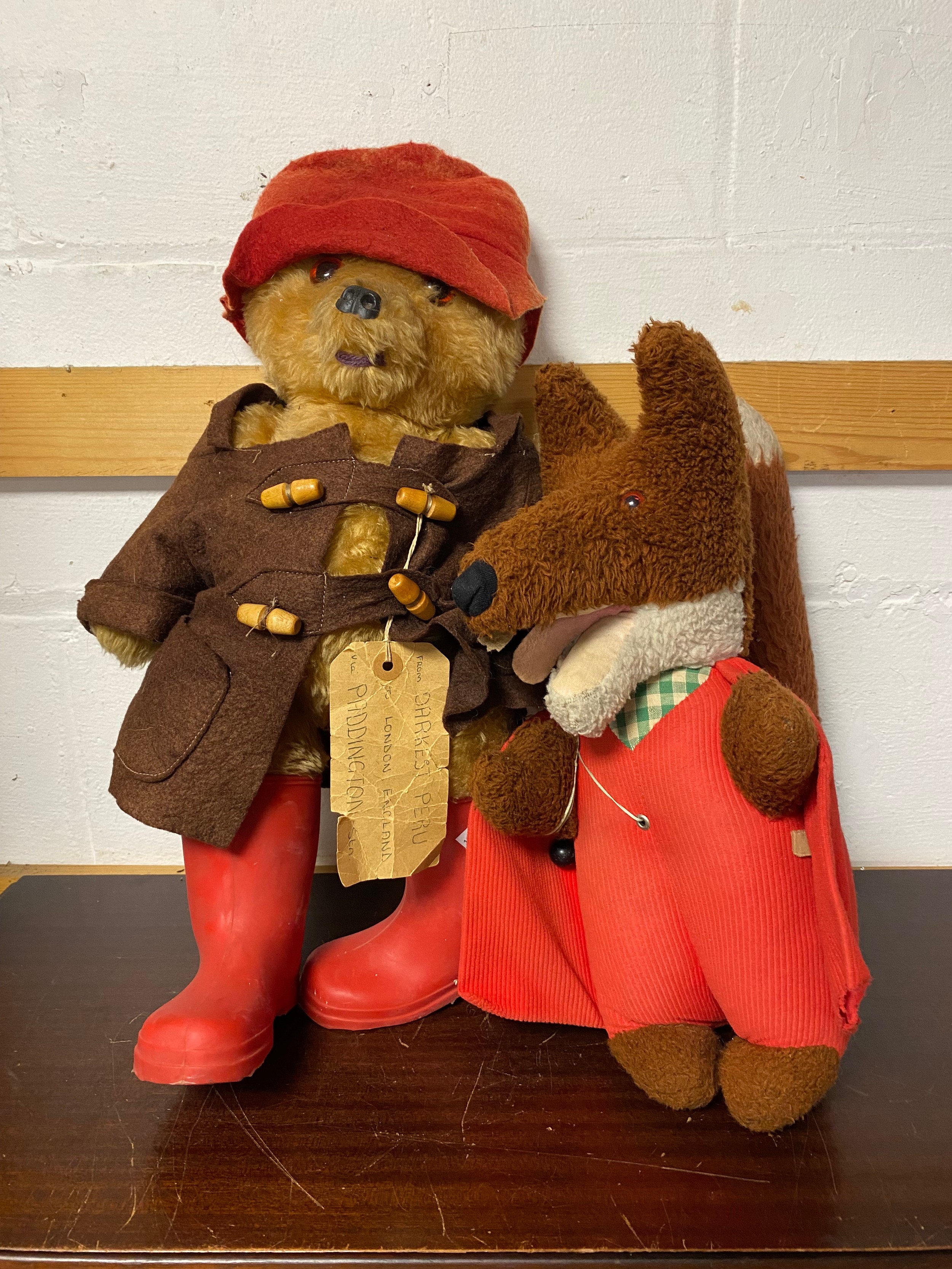 A vintage Basil Brush toy and a Paddington Bear (2)
