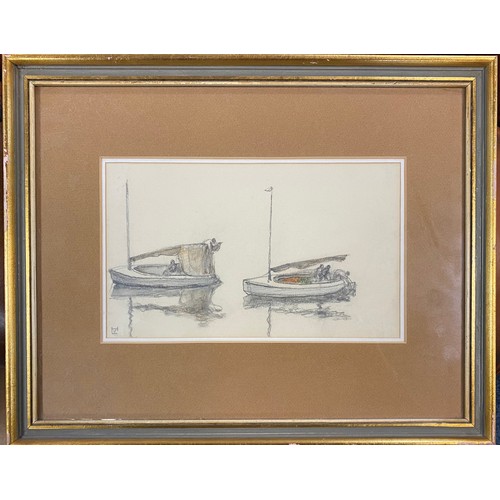 194 - Ludwig van Hofmann, 1861-1945                                                     
'Boats', sketch, ... 