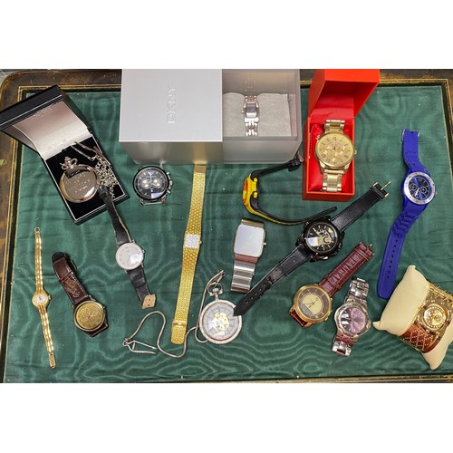 42 - A quantity of wristwatches, presentation pocket watch etc -