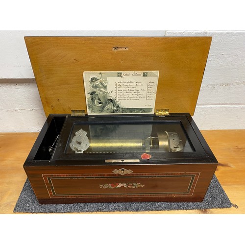 125 - A 19th century Swiss music box, playing eight aires, No. 95604, by Mermod Freres -