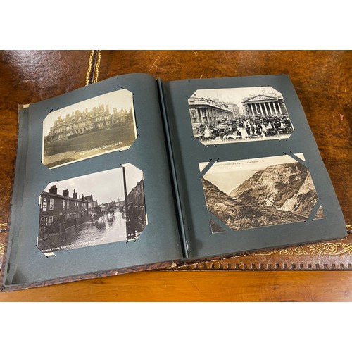 175 - Postcards: An album of approximately 125 postcards, to include R P, railway accidents, fire, militar... 