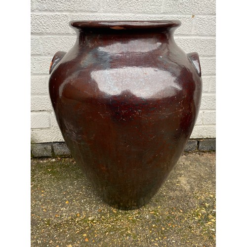 358 - A large glazed floor standing pot -