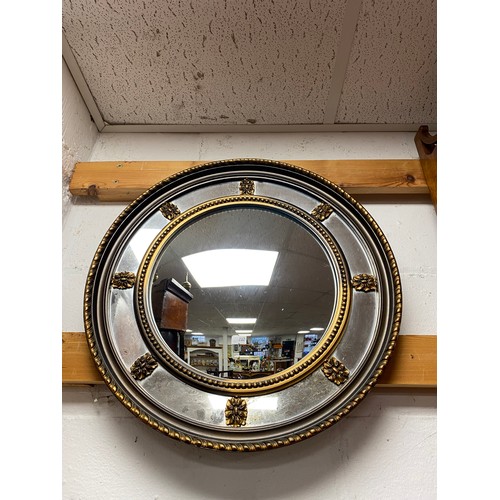 133 - A reproduction circular convex wall mirror -