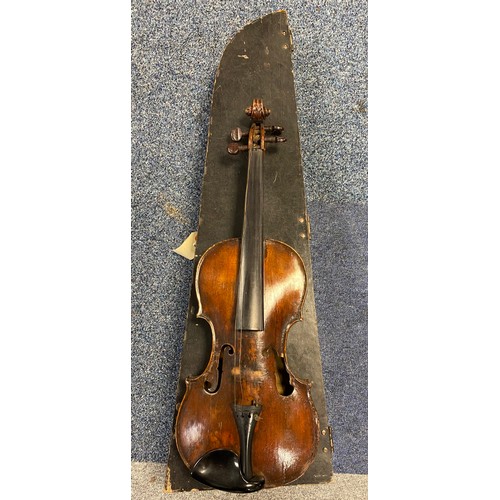 242 - A cased violin together with a cased zither -