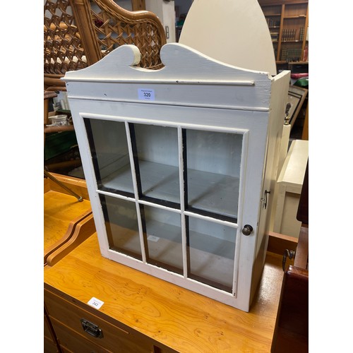 320 - A white painted display cabinet -