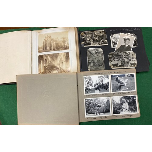 247 - A 1930's photograph album, featuring views of Shanghai, Venice, London etc, another album of titled ... 