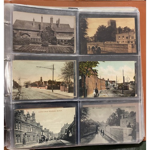 190 - Postcards: an album of approximately 70 postcards, mostly Dartford and Kent, some re-prints -