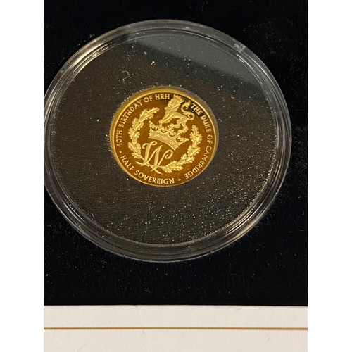 82 - A 2022 proof half sovereign, commemorating the 40th Birthday of the Duke of Cambridge -