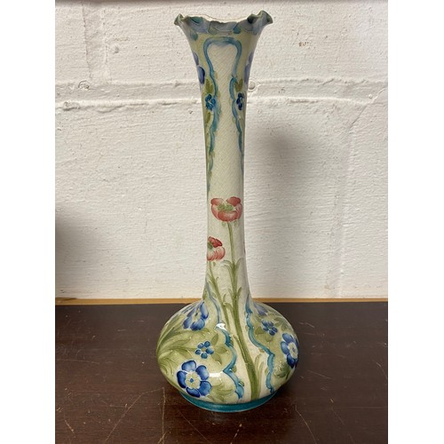 163 - Moorcroft: an early Macintyre Moorcroft vase, painted with flowers (a/f) -