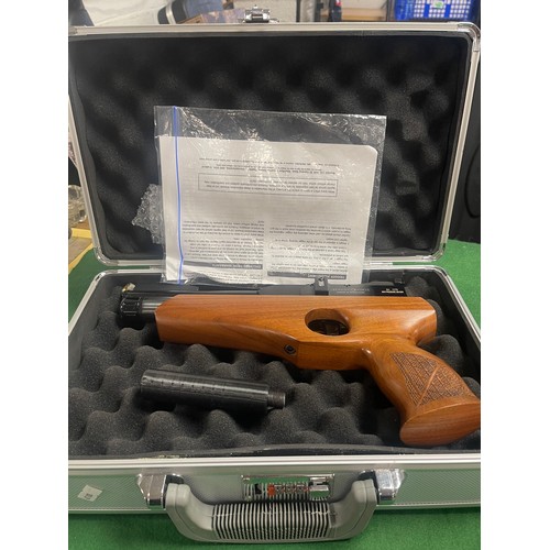 451 - A Brocock atomic super 6 .22 air pistol, multishot, no mag, PCP, boxed -