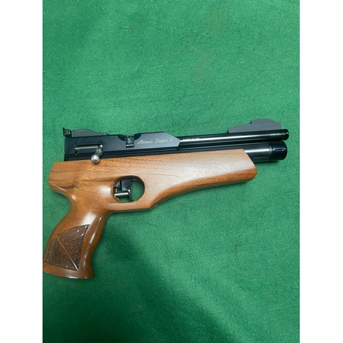 451 - A Brocock atomic super 6 .22 air pistol, multishot, no mag, PCP, boxed -