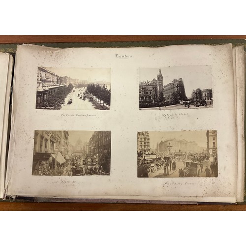 239 - A late Victorian photograph album, titled 'Our Trip Home' and dated 1892, containing views of Winche... 