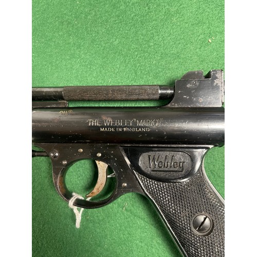 452 - A Webley Mk 1 .22 break barrel air pistol -