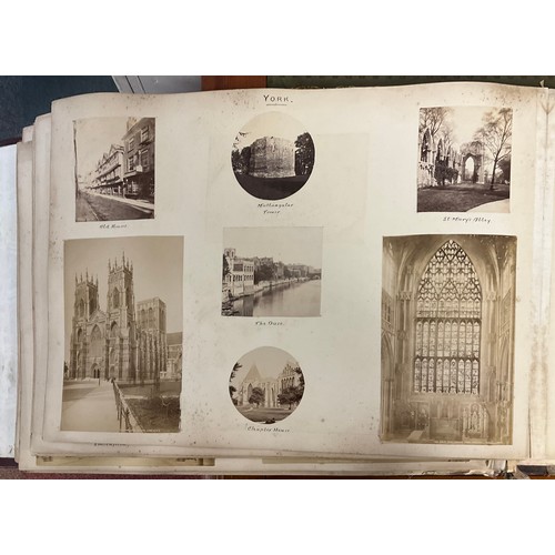 239 - A late Victorian photograph album, titled 'Our Trip Home' and dated 1892, containing views of Winche... 