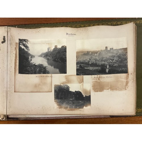 239 - A late Victorian photograph album, titled 'Our Trip Home' and dated 1892, containing views of Winche... 