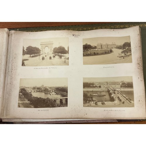 239 - A late Victorian photograph album, titled 'Our Trip Home' and dated 1892, containing views of Winche... 