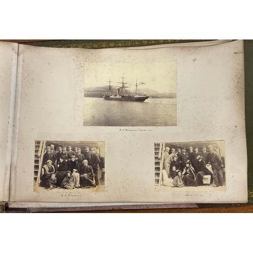 239 - A late Victorian photograph album, titled 'Our Trip Home' and dated 1892, containing views of Winche... 