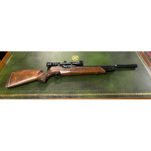 442 - A Weihrauch HW100 Sport 177 cal pneumatic air rifle, with scope and case -