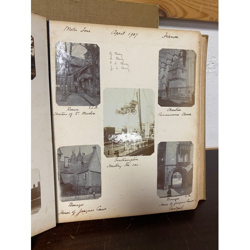 181 - Two interesting early 20th century country house albums, each full of titled photographs, autographs... 