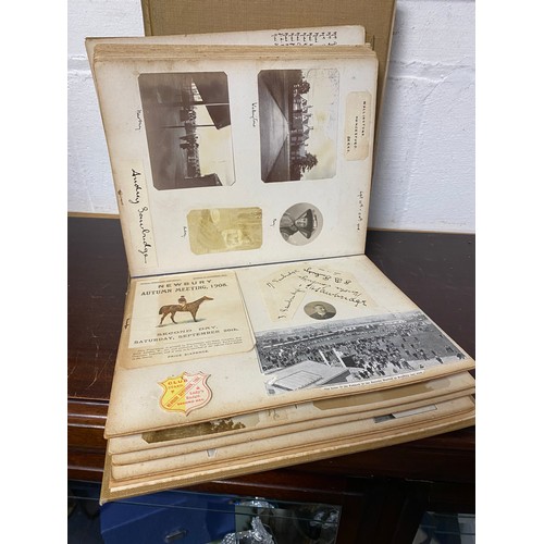 181 - Two interesting early 20th century country house albums, each full of titled photographs, autographs... 