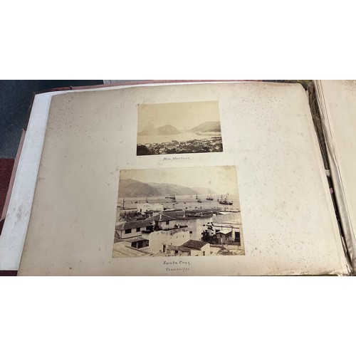 182 - A late Victorian photograph album, titled 'Our Trip Home' and dated 1892, containing views of Winche... 
