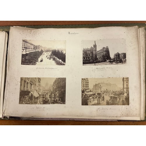 182 - A late Victorian photograph album, titled 'Our Trip Home' and dated 1892, containing views of Winche... 