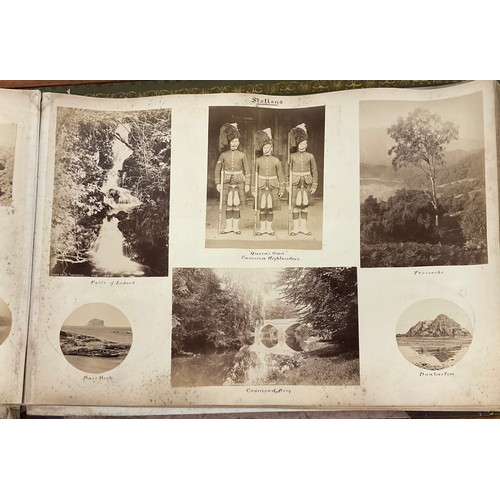 182 - A late Victorian photograph album, titled 'Our Trip Home' and dated 1892, containing views of Winche... 