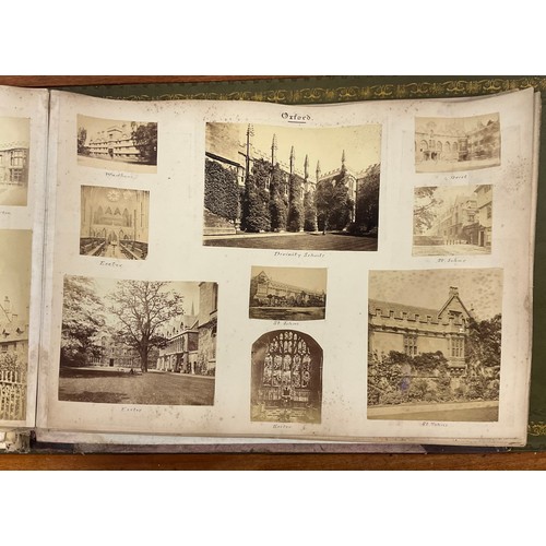 182 - A late Victorian photograph album, titled 'Our Trip Home' and dated 1892, containing views of Winche... 