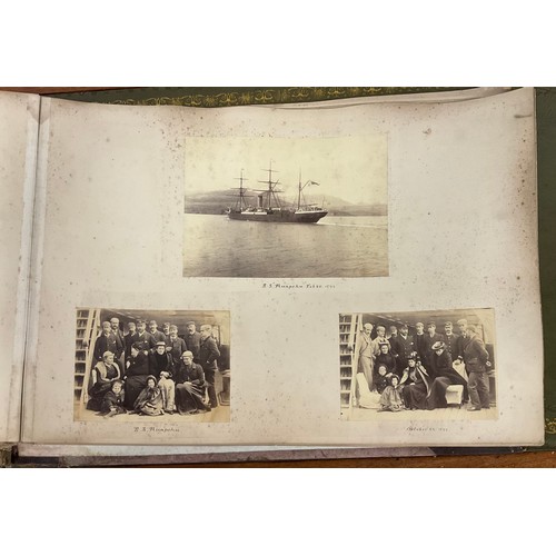 182 - A late Victorian photograph album, titled 'Our Trip Home' and dated 1892, containing views of Winche... 