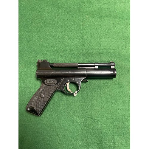 424 - A Webley Mk 1 .22 break barrel air pistol -