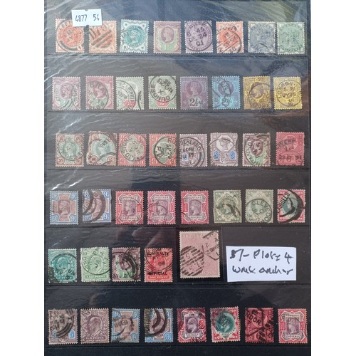 203 - Stamps: GB Q. Vic stock card  -