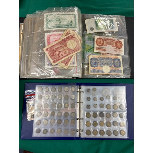 206 - Coins: a quantity of GB and World coinage and an album of banknotes -